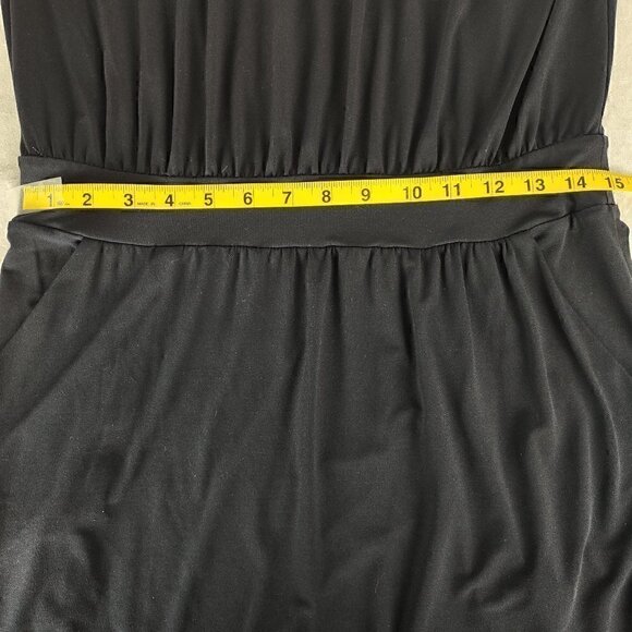 Loft Ann Taylor Navy Cowl Pleated Dress With Pockets Size Small - Picture 11 of 14